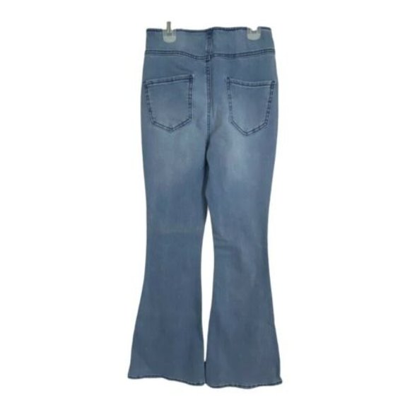No Boundaries Womens Jeans Size XS 1 Elastic Waist Light Wash Flare High Rise - Picture 8 of 8